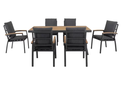 Ensemble de Repas Table Rectangulaire avec 6 Fauteuils de Jardin Paul Jardins & Terrasses Votre Magasin de Meuble et Électroménager à La Réunion !